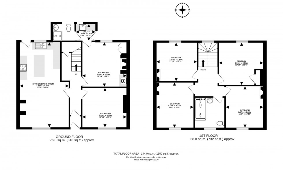 Floorplan for Crossgates, Llandrindod Wells, Powys