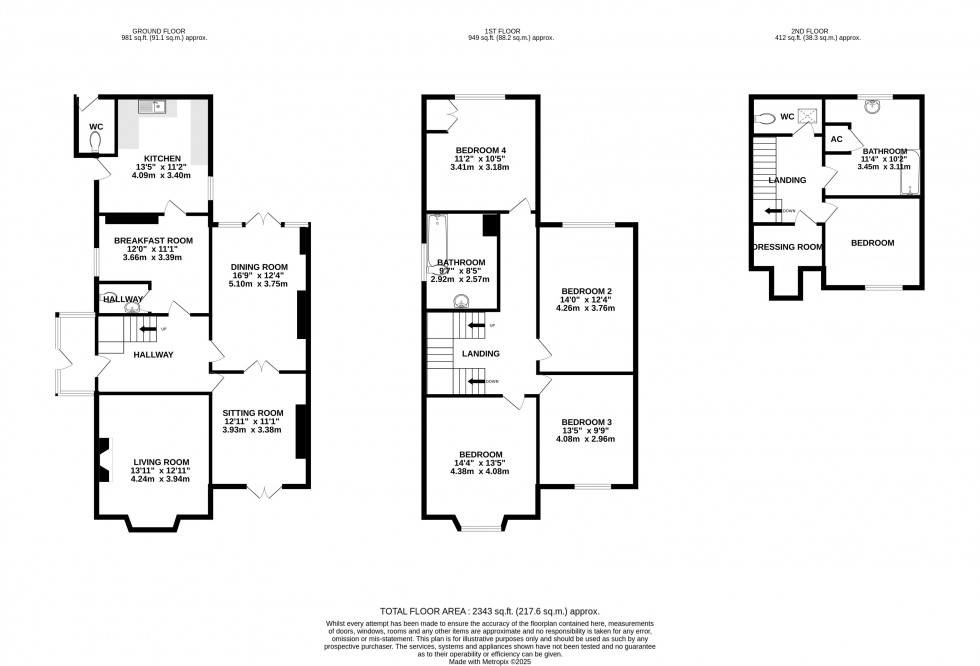 Floorplan for Camden Road, Brecon, Powys