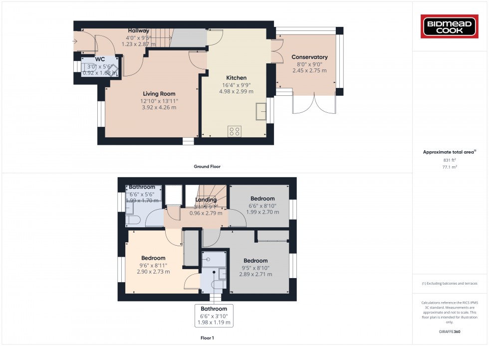Floorplan for Cordwainers Lane, Ross-on-Wye, Herefordshire