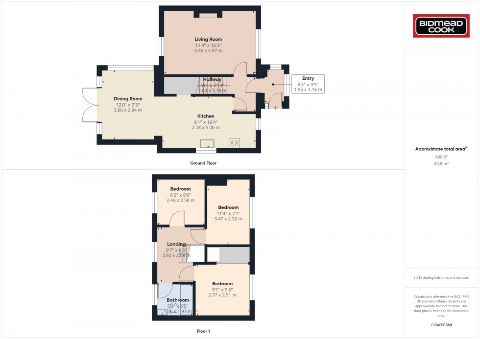 Floorplan for Springfield Road, Ross-on-Wye, Herefordshire