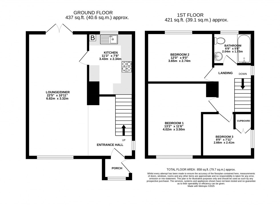 Floorplan for Underhill Crescent, Abergavenny, Monmouthshire