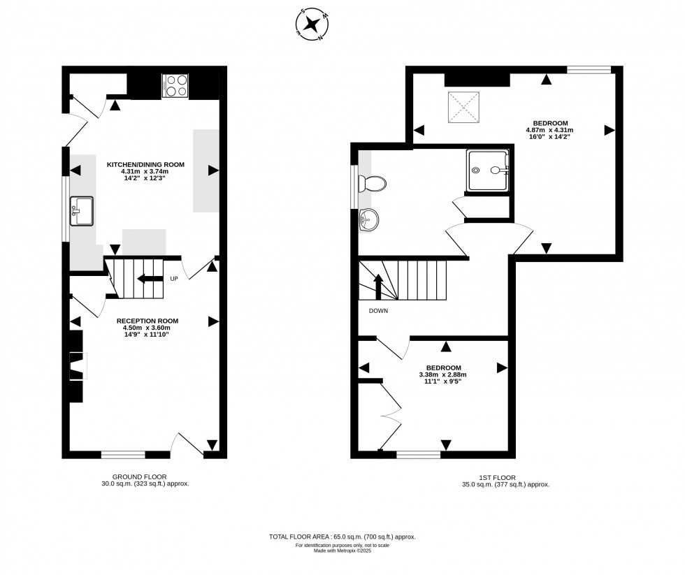Floorplan for Brookland Road, Llandrindod Wells, Powys