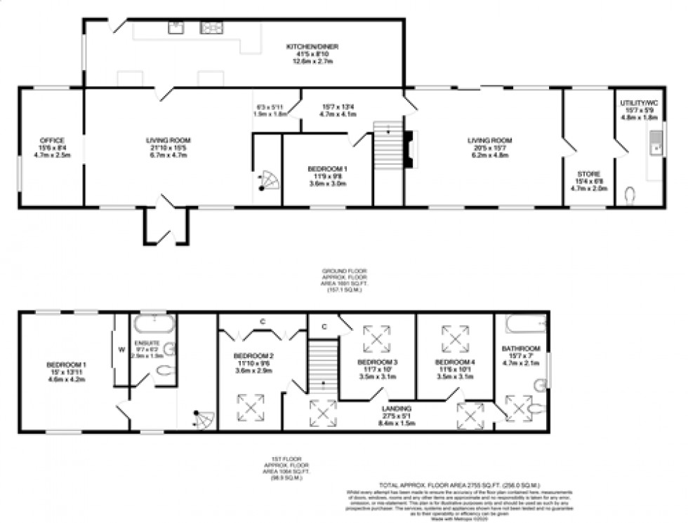 Floorplan for Pont Nedd Fechan, Ystradfellte, Powys