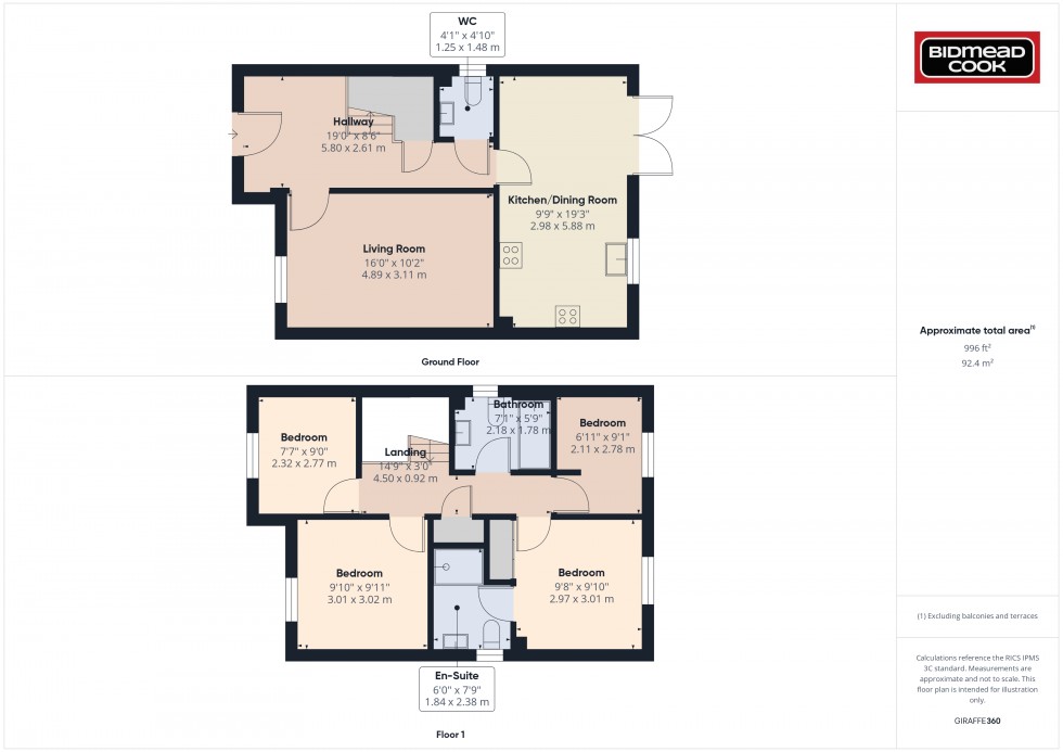 Floorplan for Horseman Close, Ross-on-Wye, Herefordshire