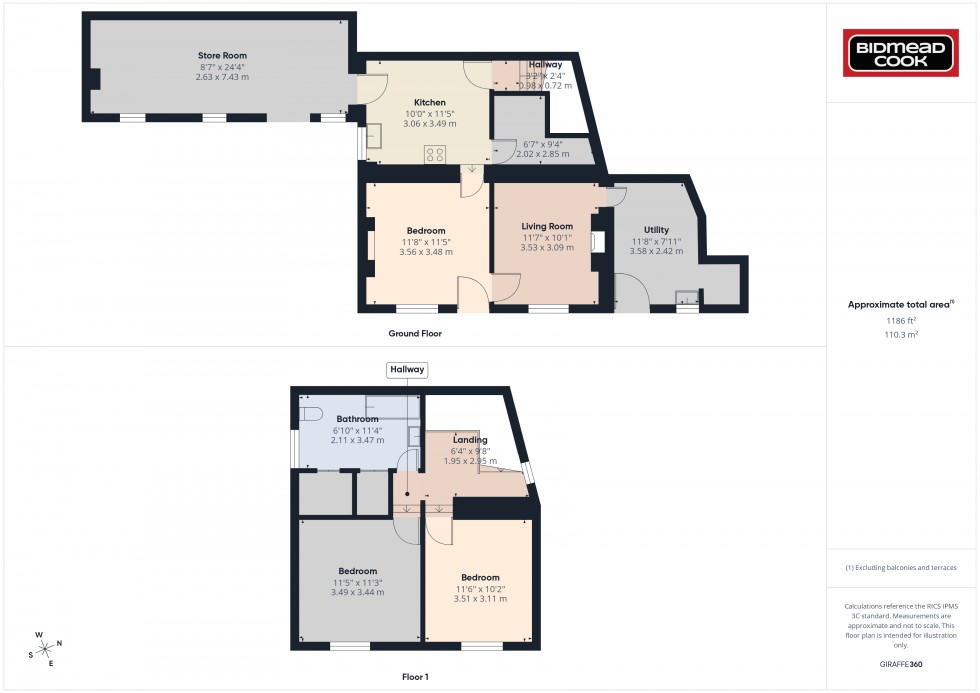 Floorplan for Howle Hill, Ross-on-Wye, Herefordshire