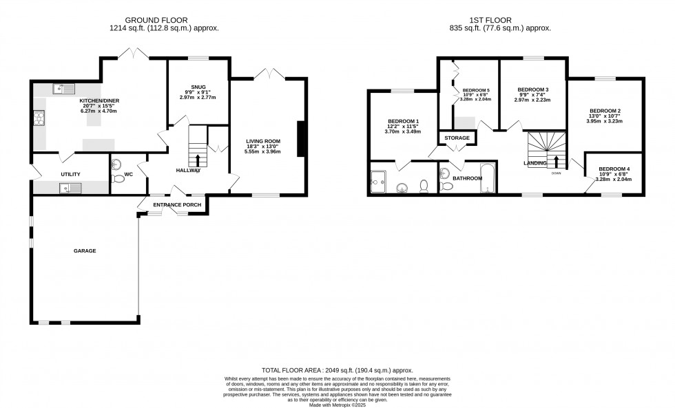 Floorplan for Beacons Park, Brecon, Powys