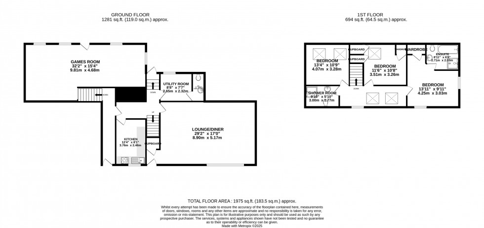 Floorplan for Cwmcamlais, Brecon, Powys