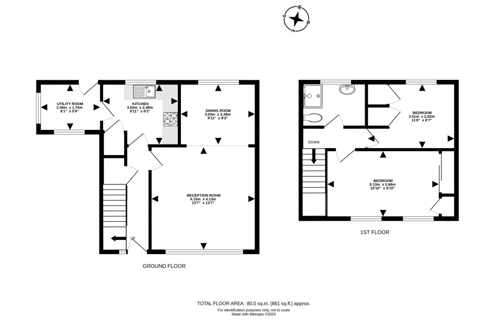 Floorplan for Hillcrest Drive, Llandrindod Wells, Powys