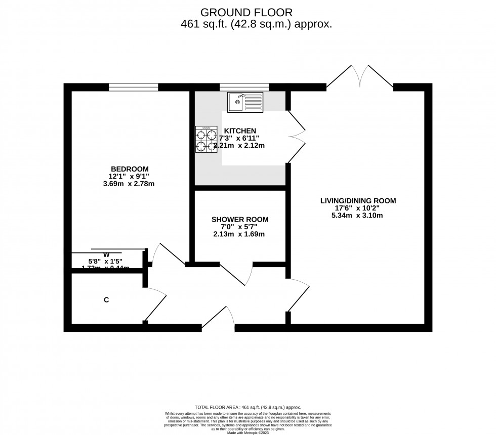 Floorplan for Heol Gouesnou, Brecon, Powys