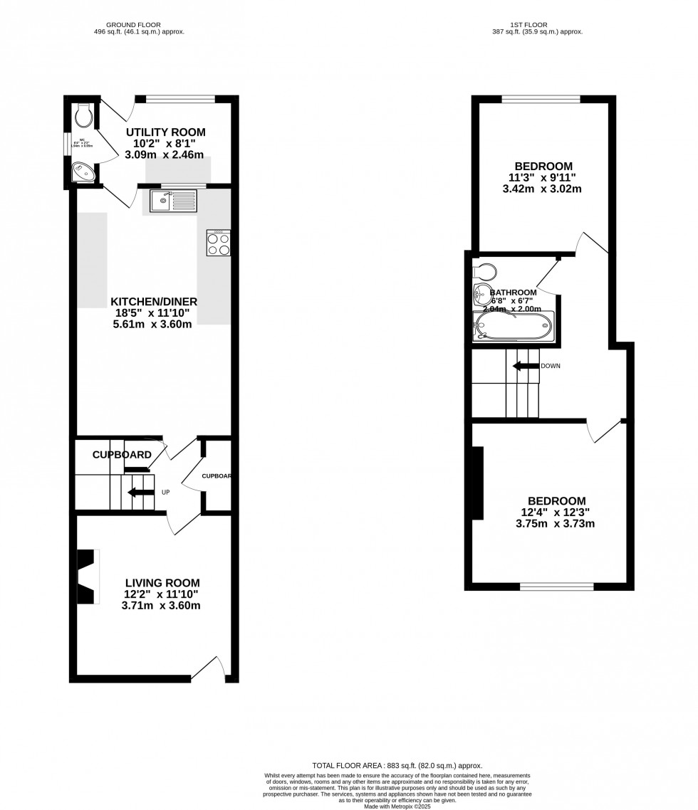 Floorplan for St Davids Street, Brecon, Powys