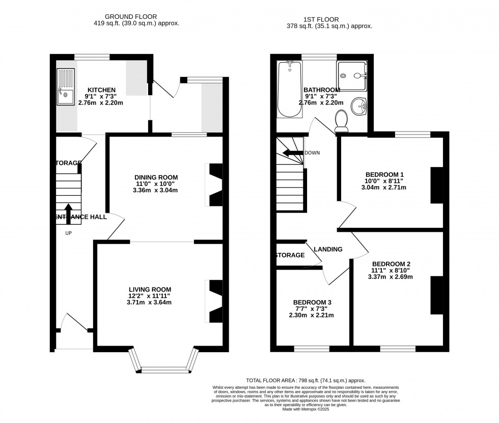 Floorplan for Union Road East, Abergavenny, Monmouthshire