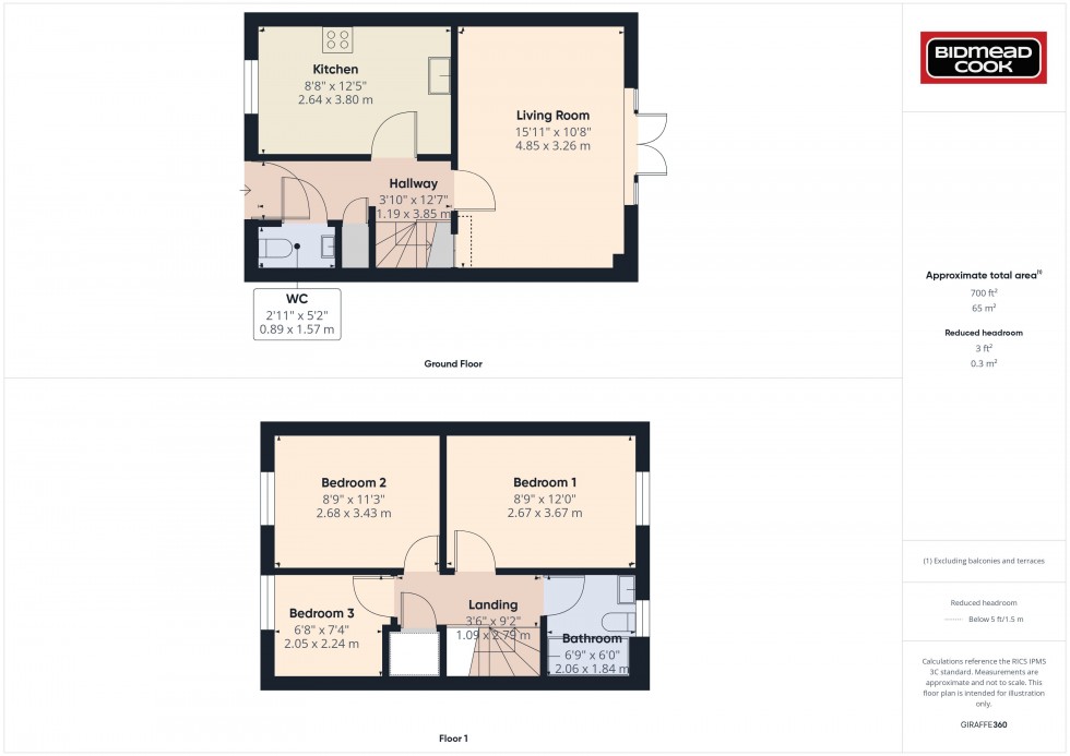 Floorplan for Turbit Close, Ross-On-Wye