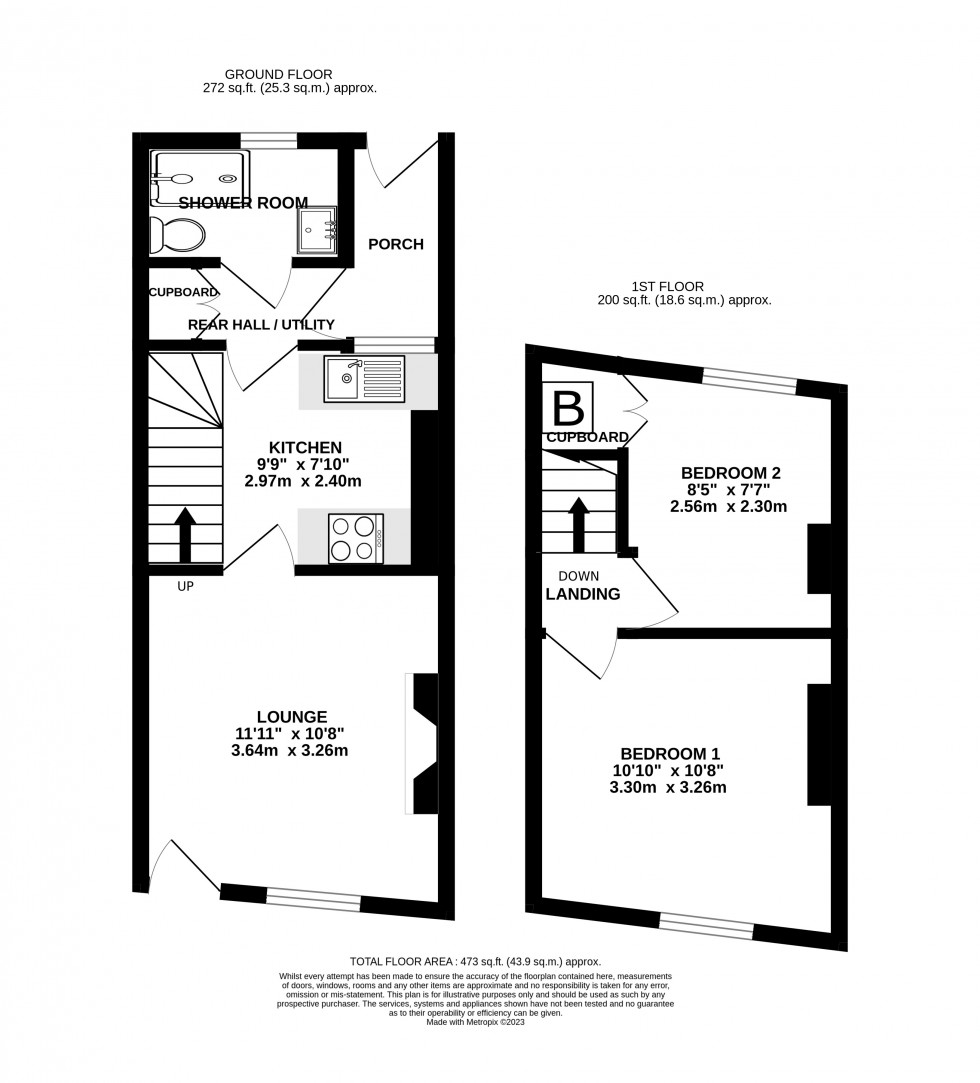 Floorplan for Princes Street, Abergavenny, Monmouthshire