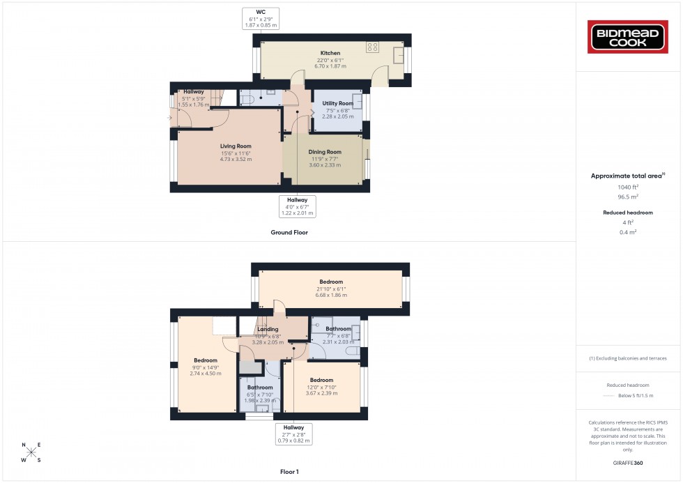 Floorplan for Oakhill Road, Mitcheldean, Gloucestershire