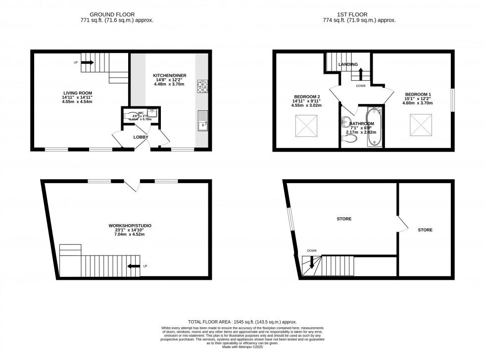 Floorplan for Chapel Street, Brecon, Powys