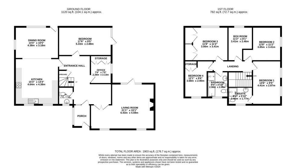 Floorplan for Gilwern, Abergavenny, Monmouthshire