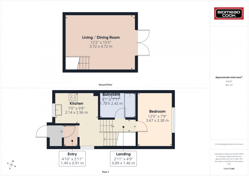 Floorplan for Springfield Close, Coleford, Gloucestershire