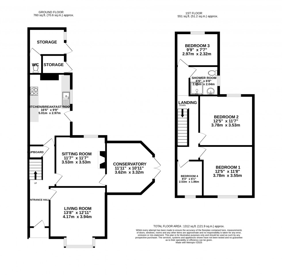 Floorplan for Pandy, Abergavenny, Monmouthshire
