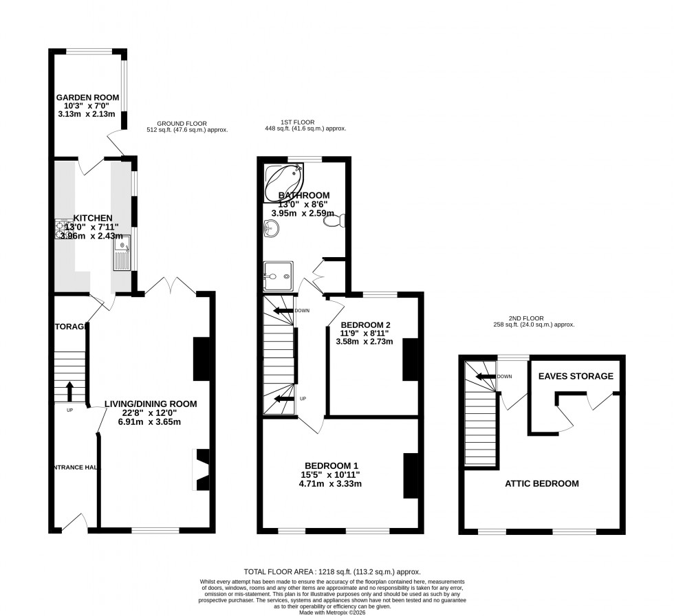 Floorplan for Union Road East, Abergavenny, Monmouthshire