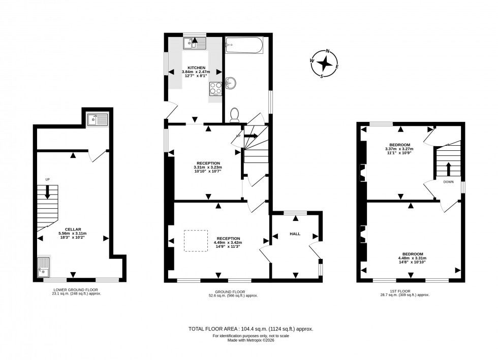 Floorplan for Market Street, Builth Wells, Powys