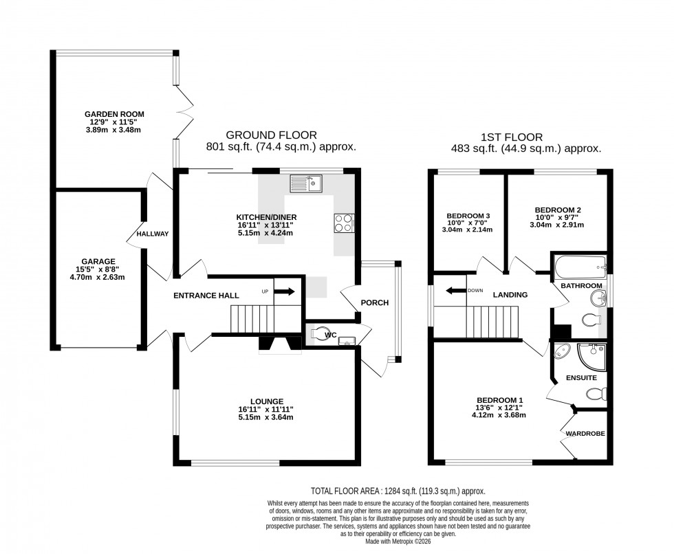Floorplan for Gilwern, Abergavenny, Monmouthshire