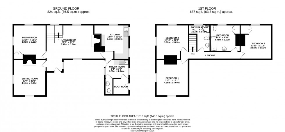 Floorplan for Llanover, Abergavenny, Monmouthshire