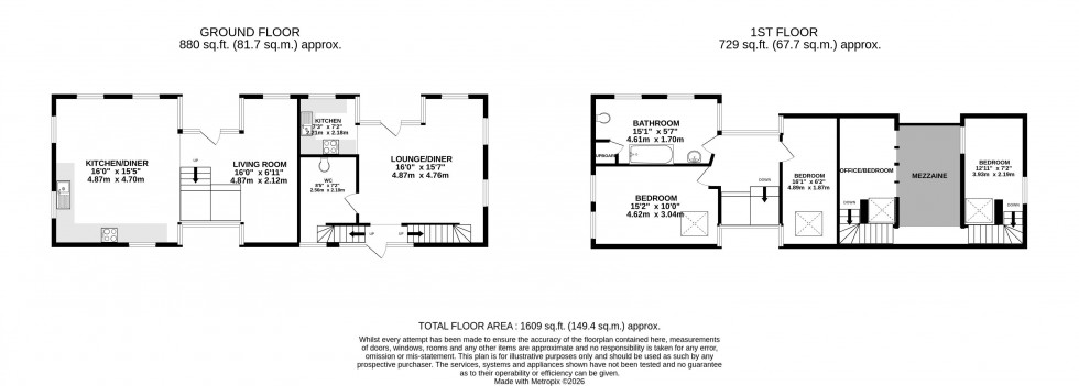 Floorplan for Trecastle, Brecon, Powys
