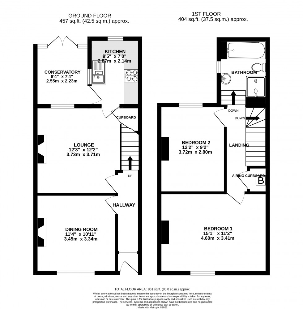Floorplan for Oxford Street, Abergavenny, Monmouthshire