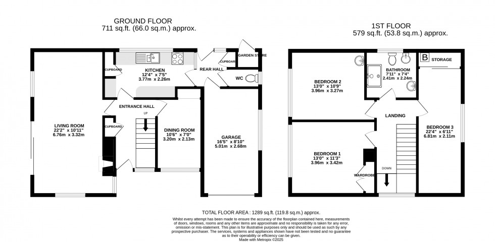 Floorplan for Penperlleni, Pontypool, Monmouthshire