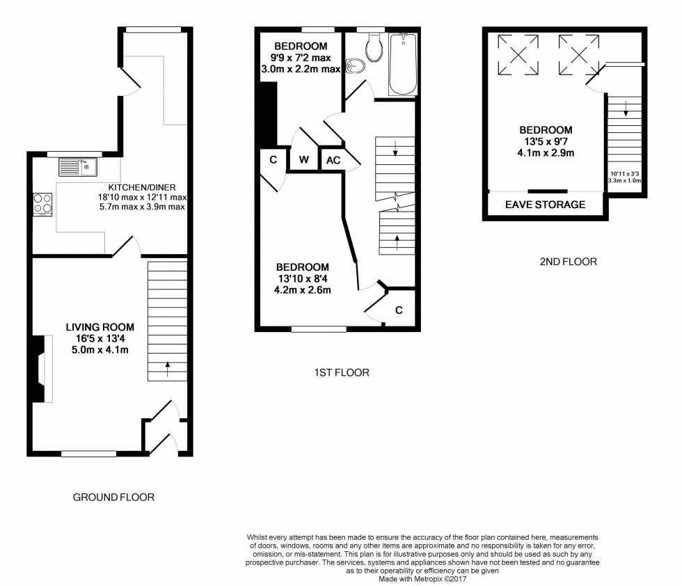 Floorplan for St Johns Terrace, Brecon, Powys