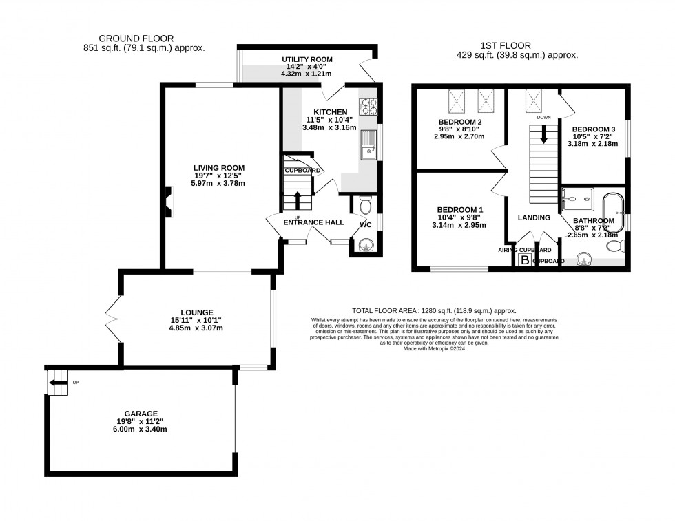 Floorplan for Mardy, Abergavenny, Monmouthshire
