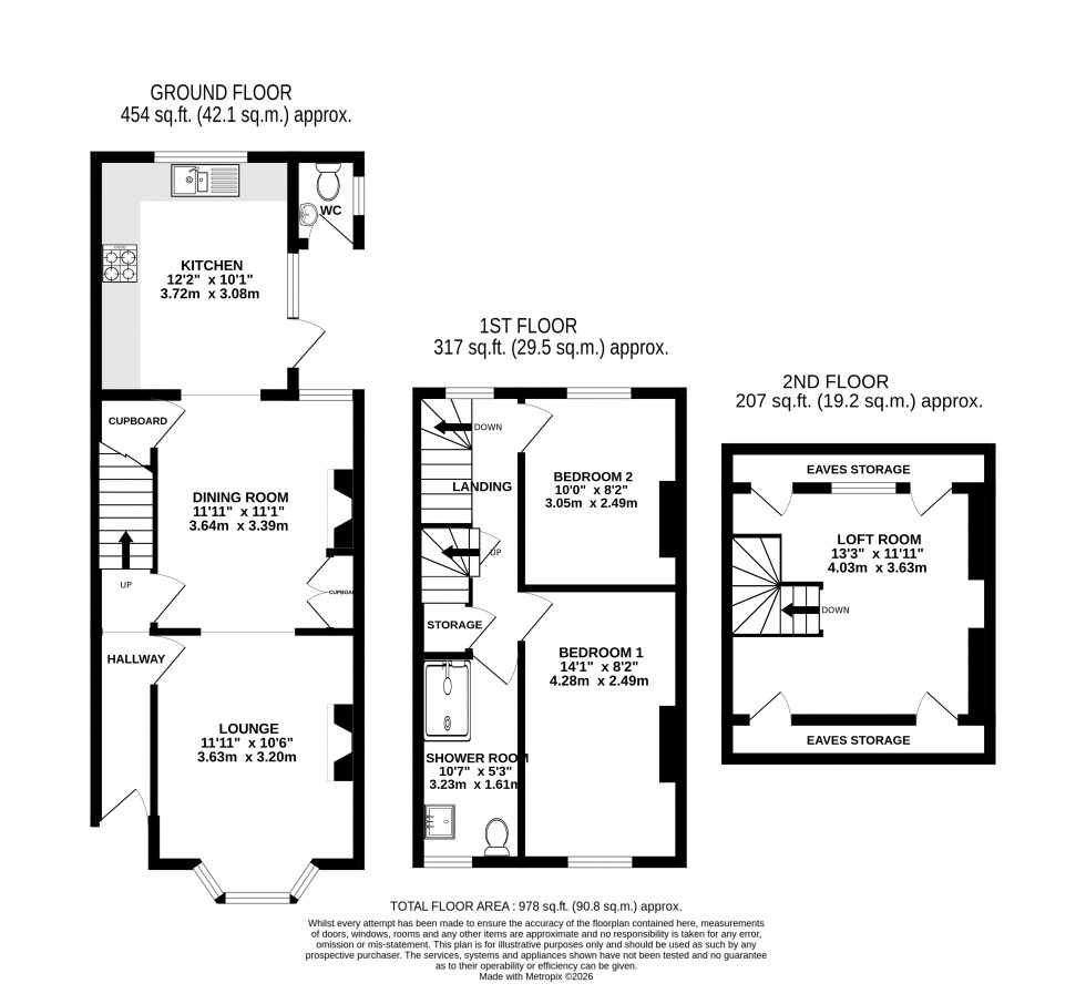 Floorplan for Park Crescent, Abergavenny, Monmouthshire