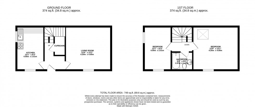 Floorplan for Charles Street, Brecon, Powys