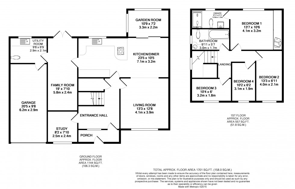 Floorplan for Penlan, Brecon, Powys
