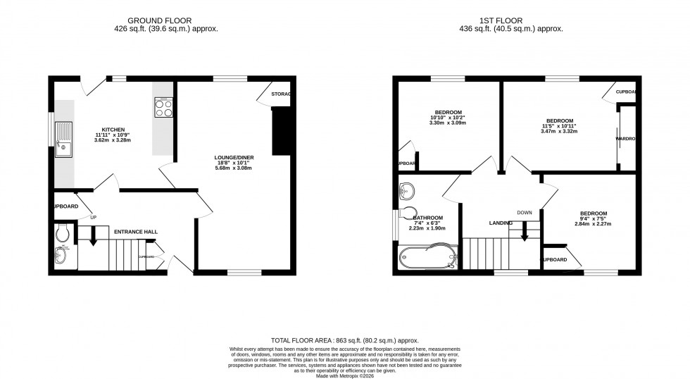 Floorplan for Ffynnon Dewi, Brecon, Powys