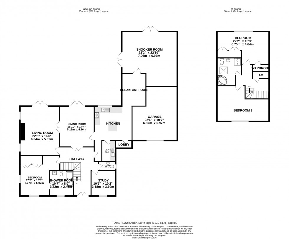 Floorplan for Llangynidr, Crickhowell, Powys