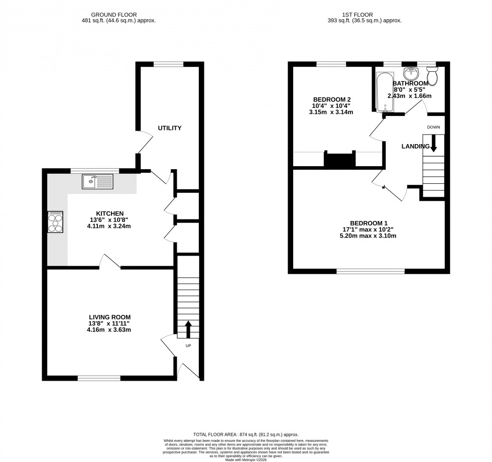 Floorplan for Talybont-on-Usk, Brecon, Powys