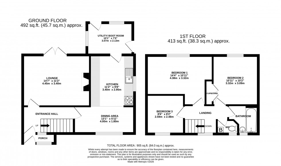 Floorplan for Charles Crescent, Abergavenny, Monmouthshire