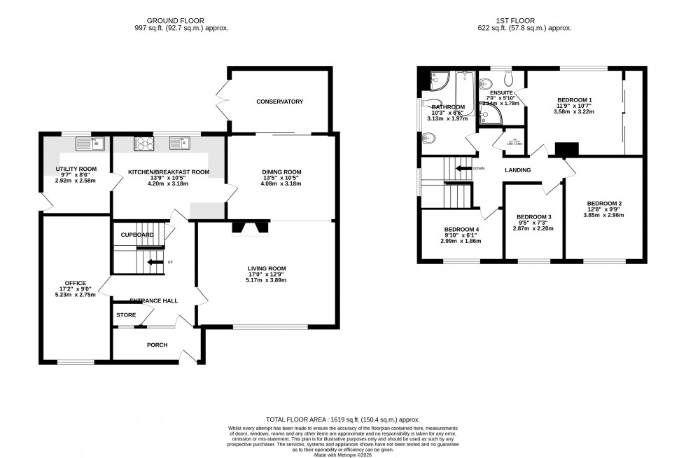 Floorplan for Penlan, Brecon, Powys