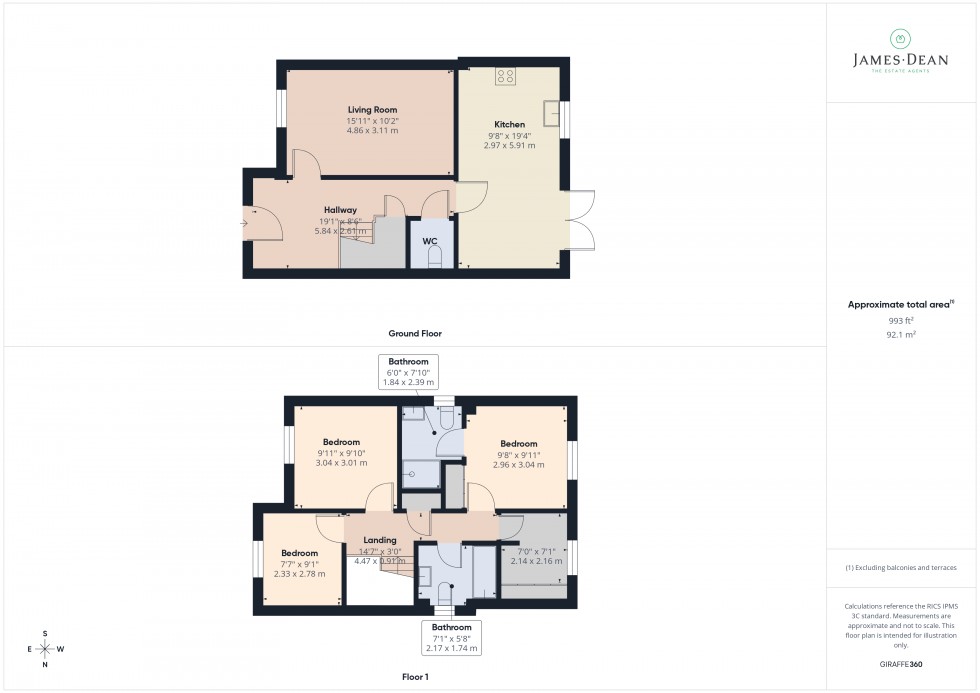 Floorplan for Starling Road, Ross-on-Wye, Herefordshire
