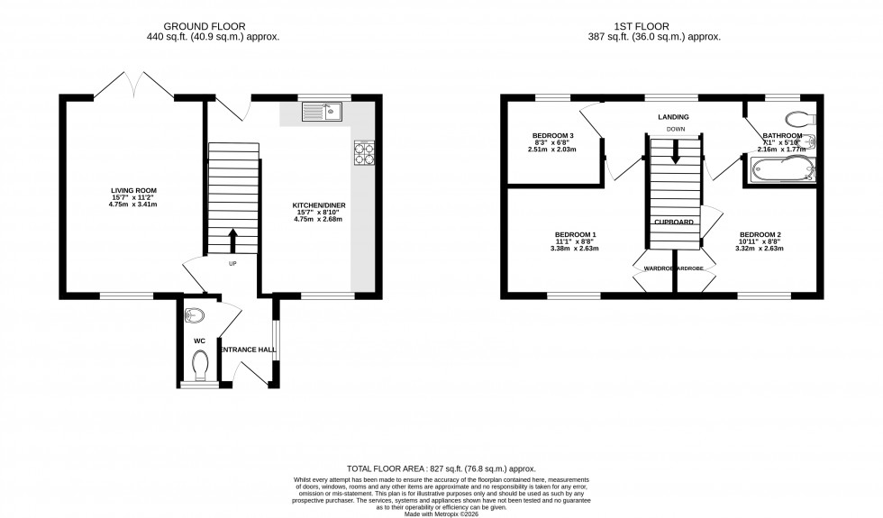 Floorplan for Bwlch, Brecon, Powys