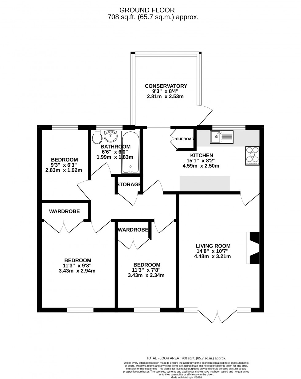 Floorplan for Pendre Close, Brecon, Powys