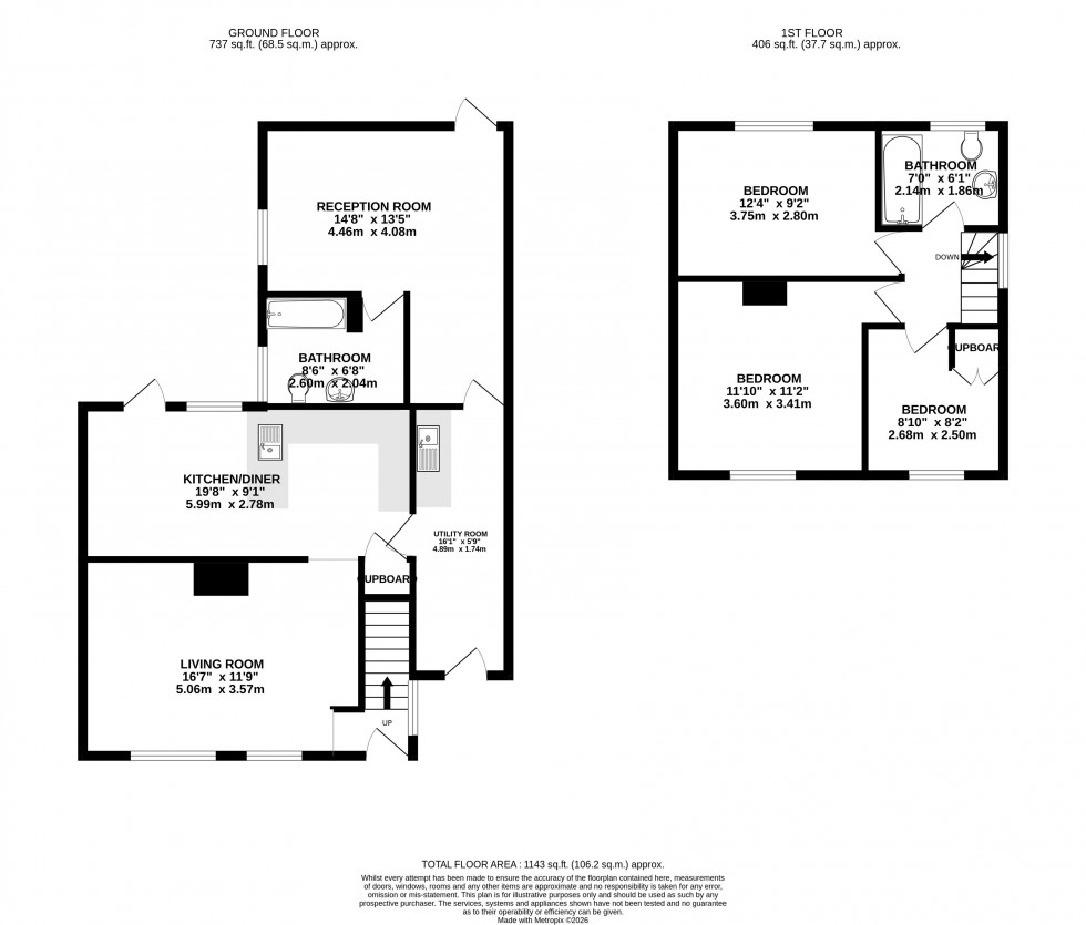 Floorplan for Llangynidr, Crickhowell, Powys