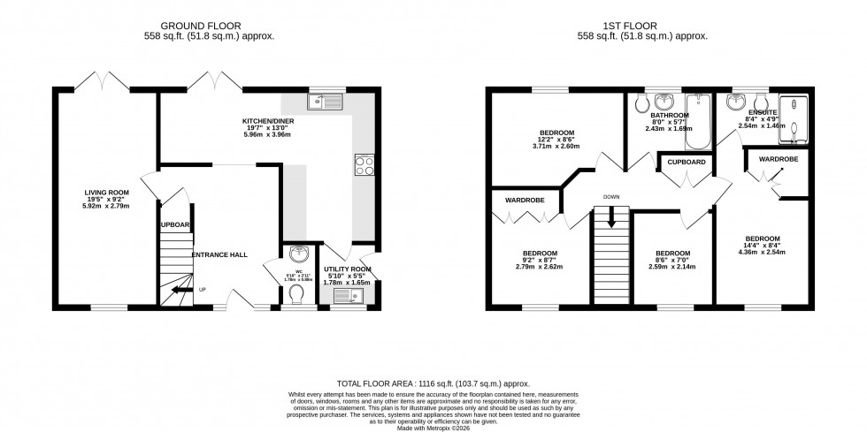 Floorplan for Llangynidr, Crickhowell, Powys