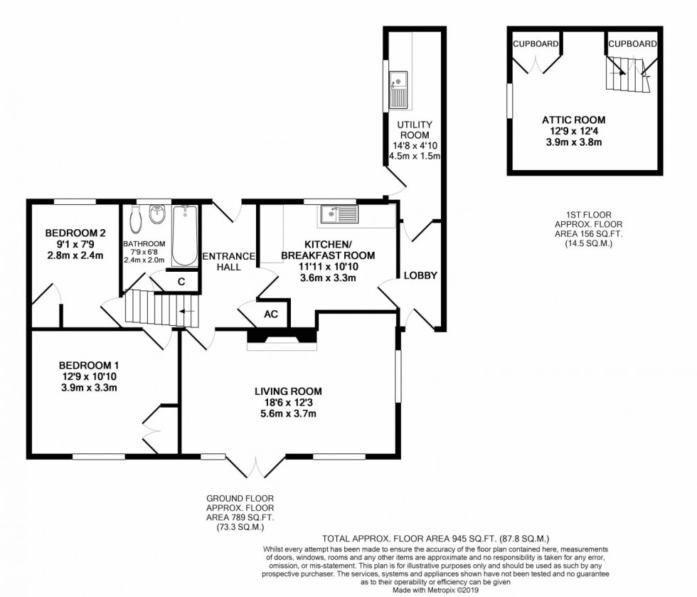 Floorplan for Camden Road, Brecon, Powys