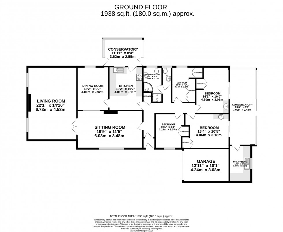 Floorplan for Maescelyn, Brecon, Powys