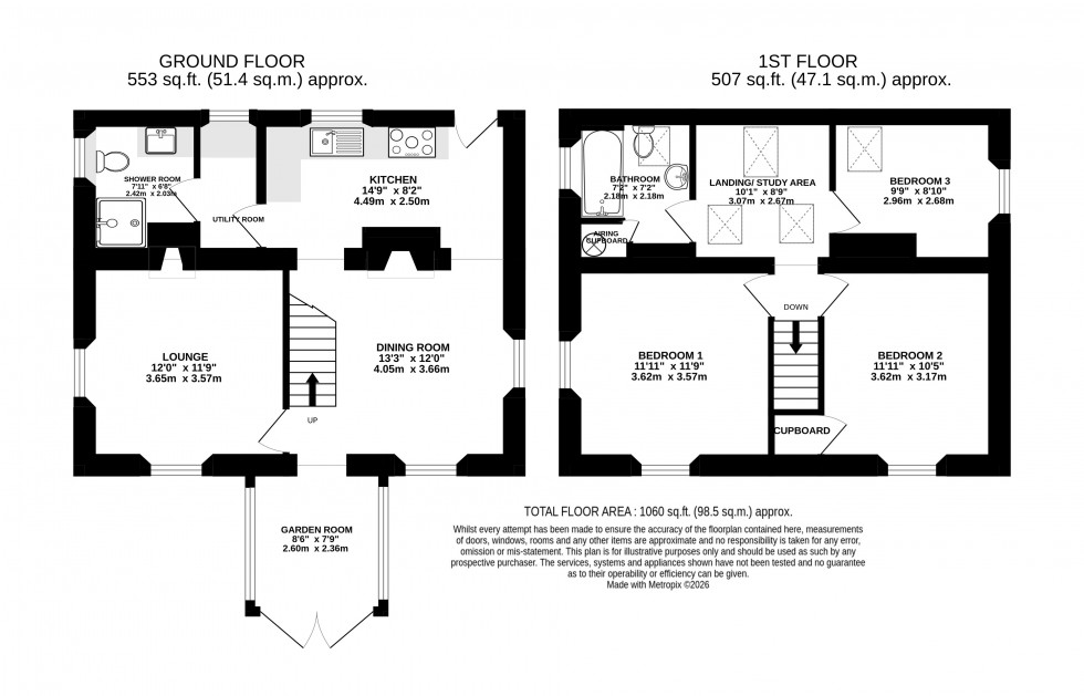 Floorplan for Longtown, Hereford