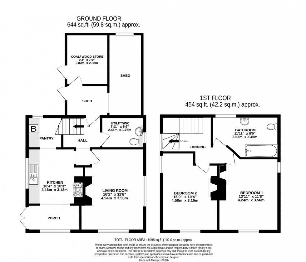 Floorplan for Llanvihangel Crucorney, Abergavenny, Monmouthshire