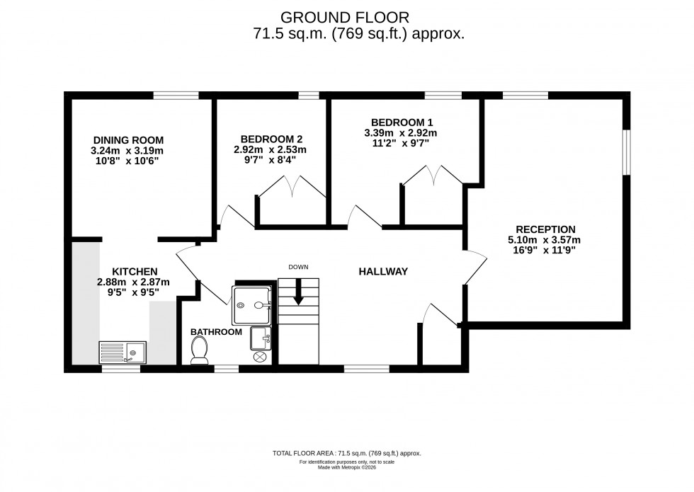 Floorplan for Church Street, Builth Wells, Powys