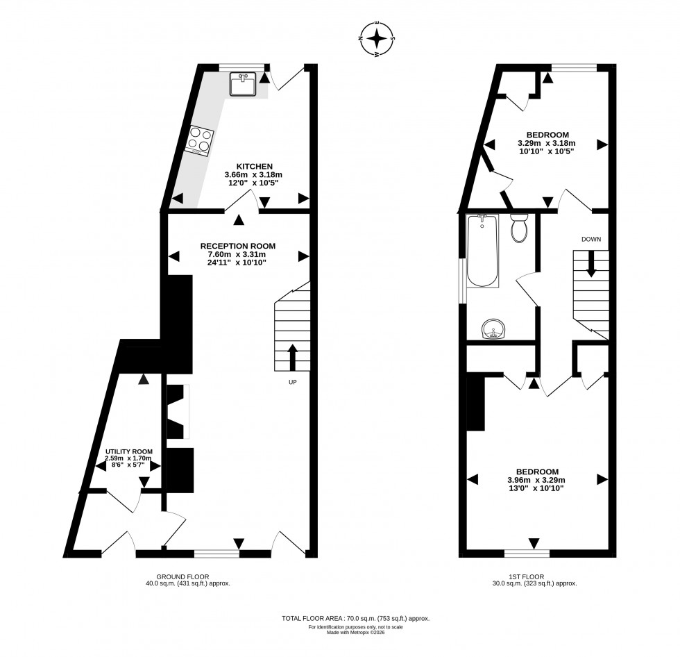 Floorplan for Newbridge-on-Wye, Builth Wells, Powys
